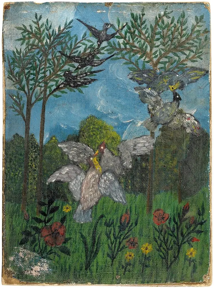 L'amour des oiseaux by Henri Rousseau, canvas print