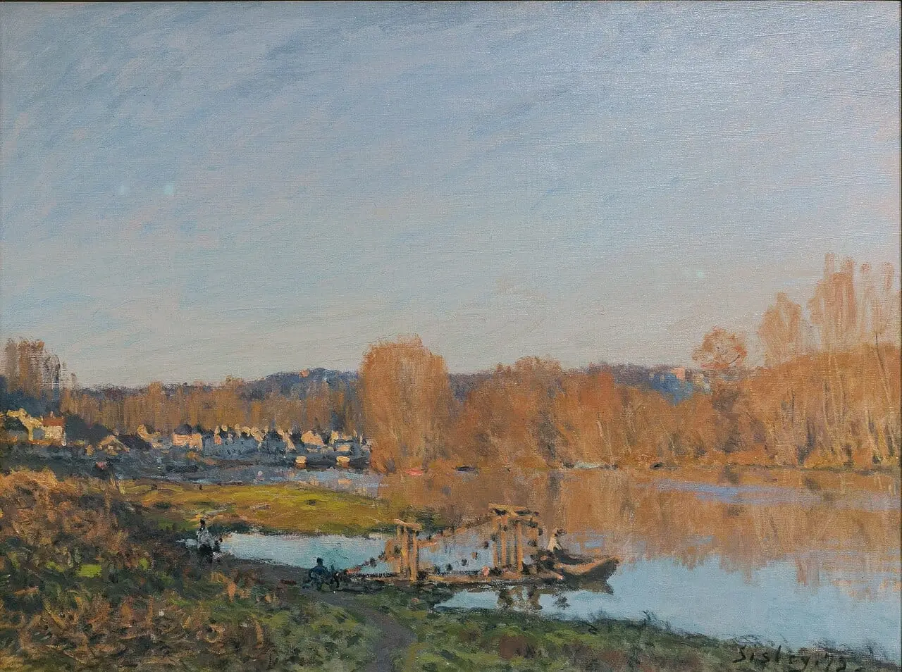 L'automne, bords de la Seine près de Bougival by Alfred Sisley, canvas print