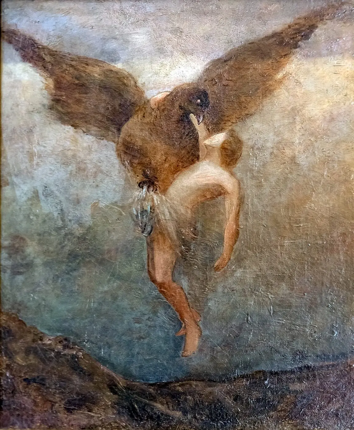 L'enlèvement de Ganymède by Odilon Redon, canvas print