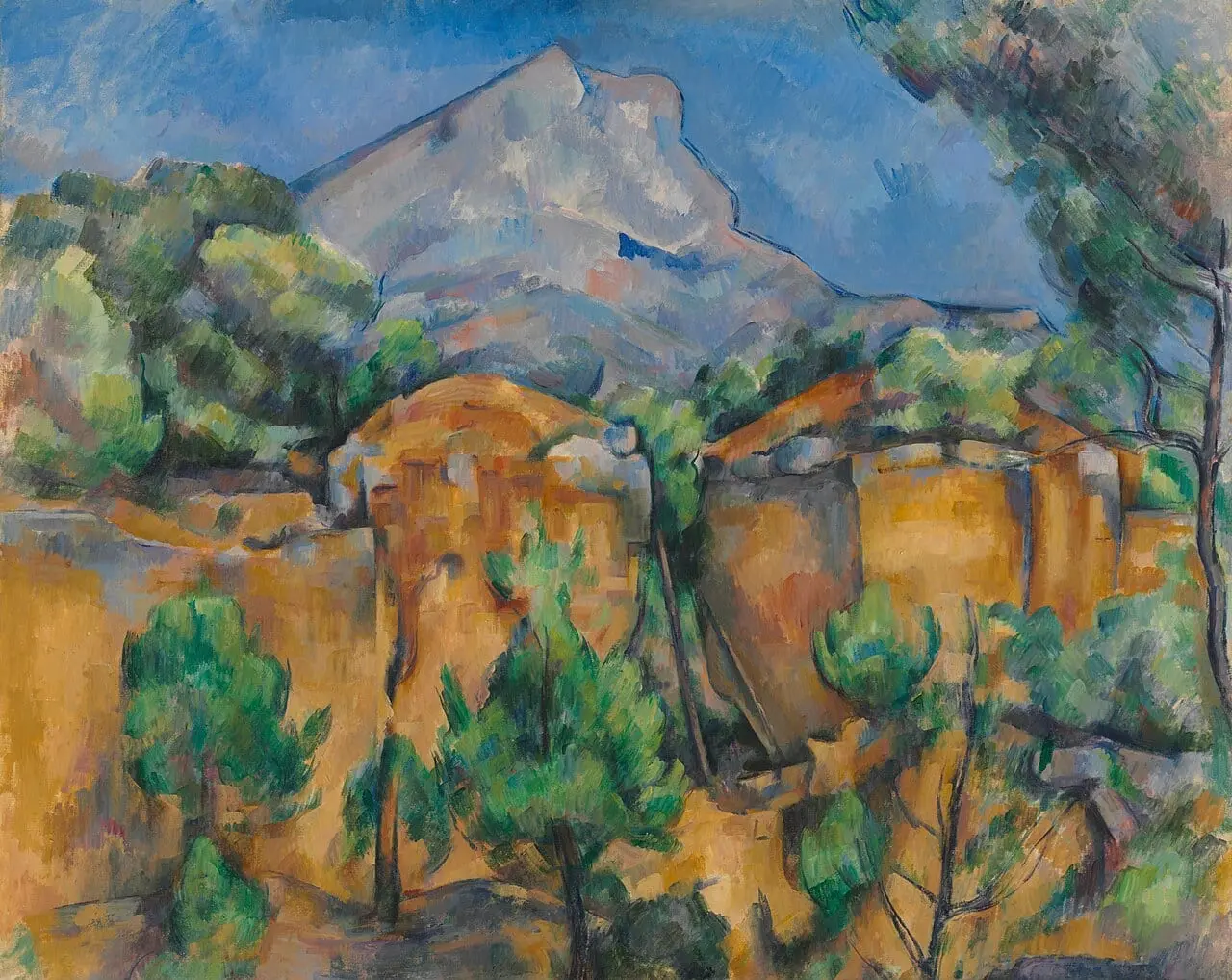 La Montagne Sainte-Victoire vue de la carrière Bibémus by Paul Cézanne, canvas print