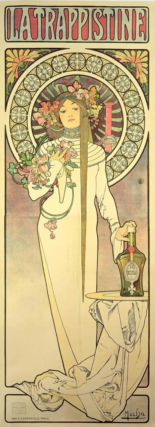 La Trappistine by Alphonse Mucha, canvas print