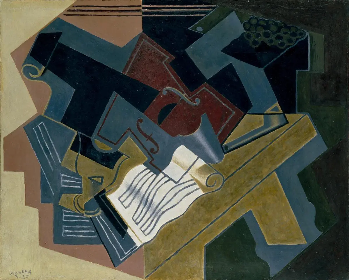 La Viole by Juan Gris, canvas print