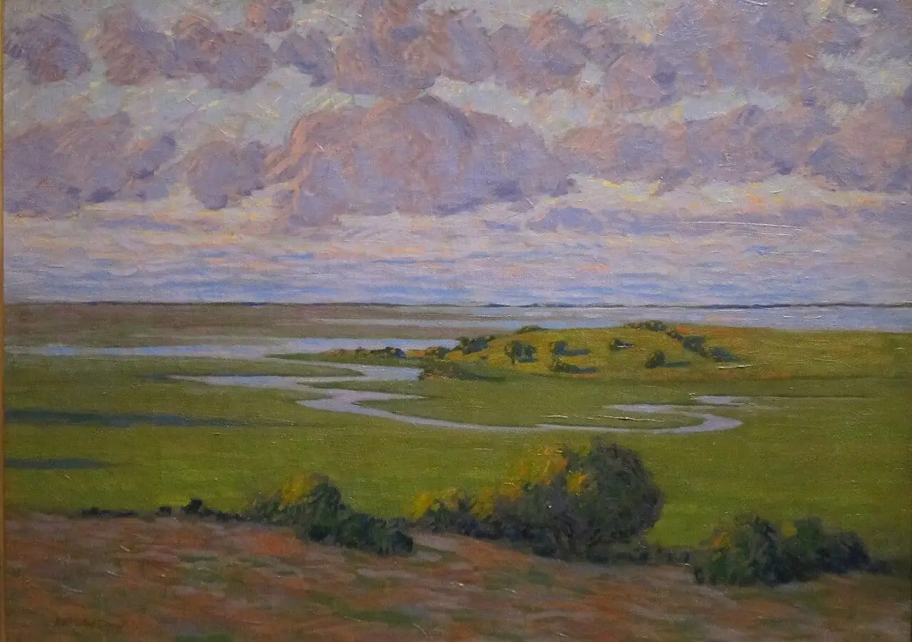 Lavender and Green by Arthur Wesley Dow, canvas print
