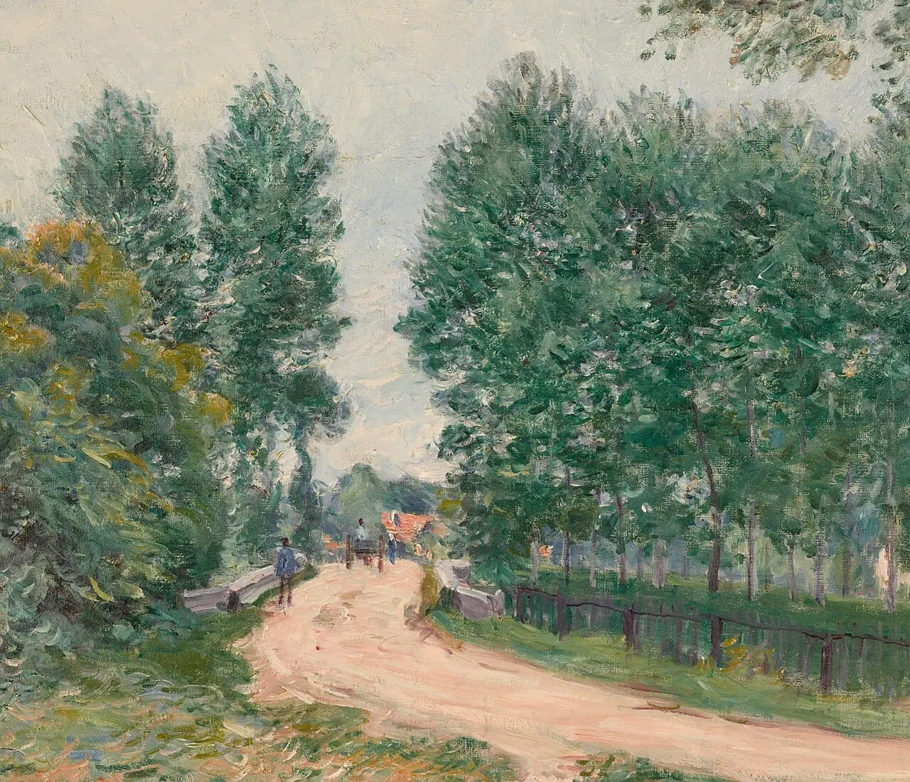 Le Chemin de Saint-Mammès, le matin by Alfred Sisley, canvas print