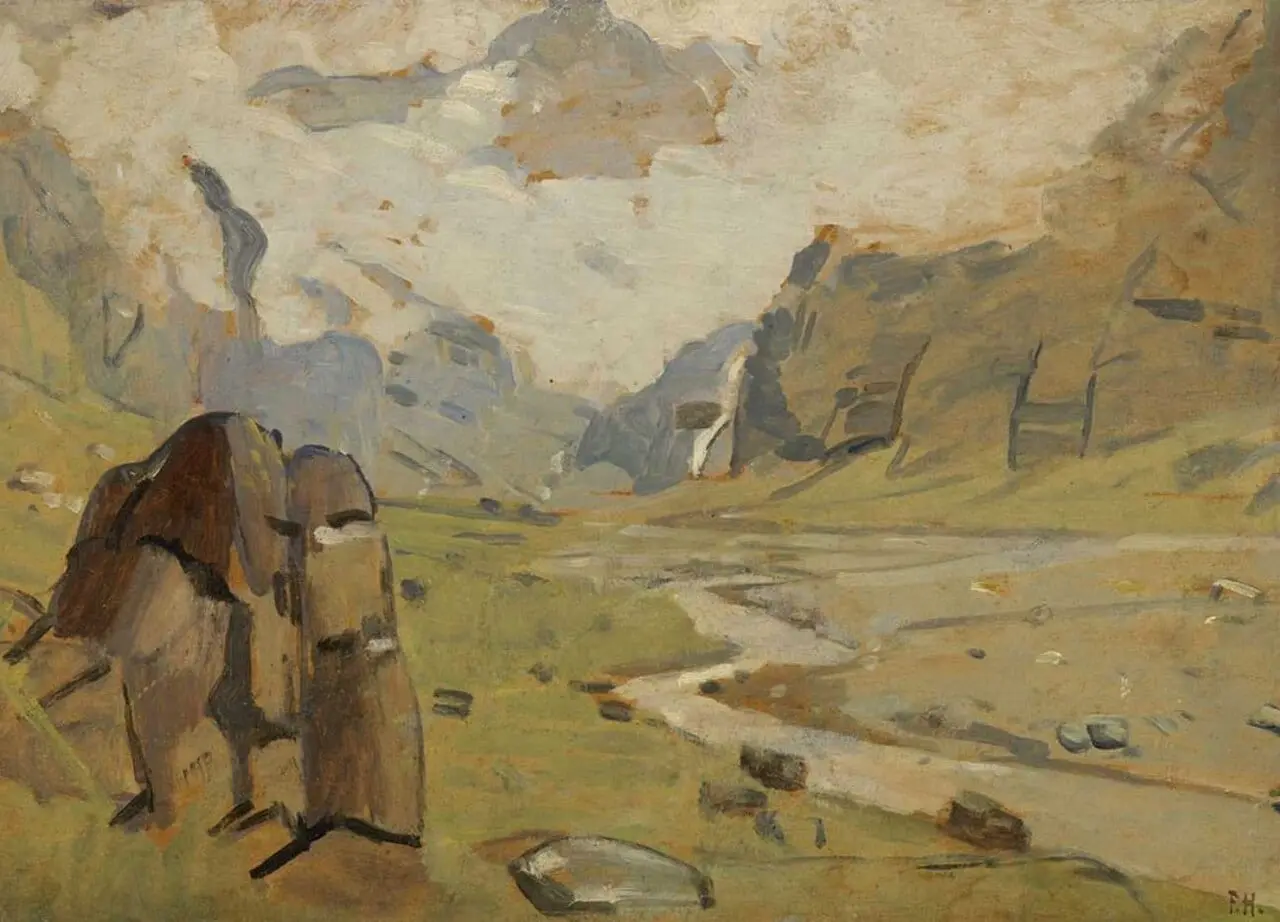 Le Fer-à-Cheval bei Sixt by Ferdinand Hodler, canvas print
