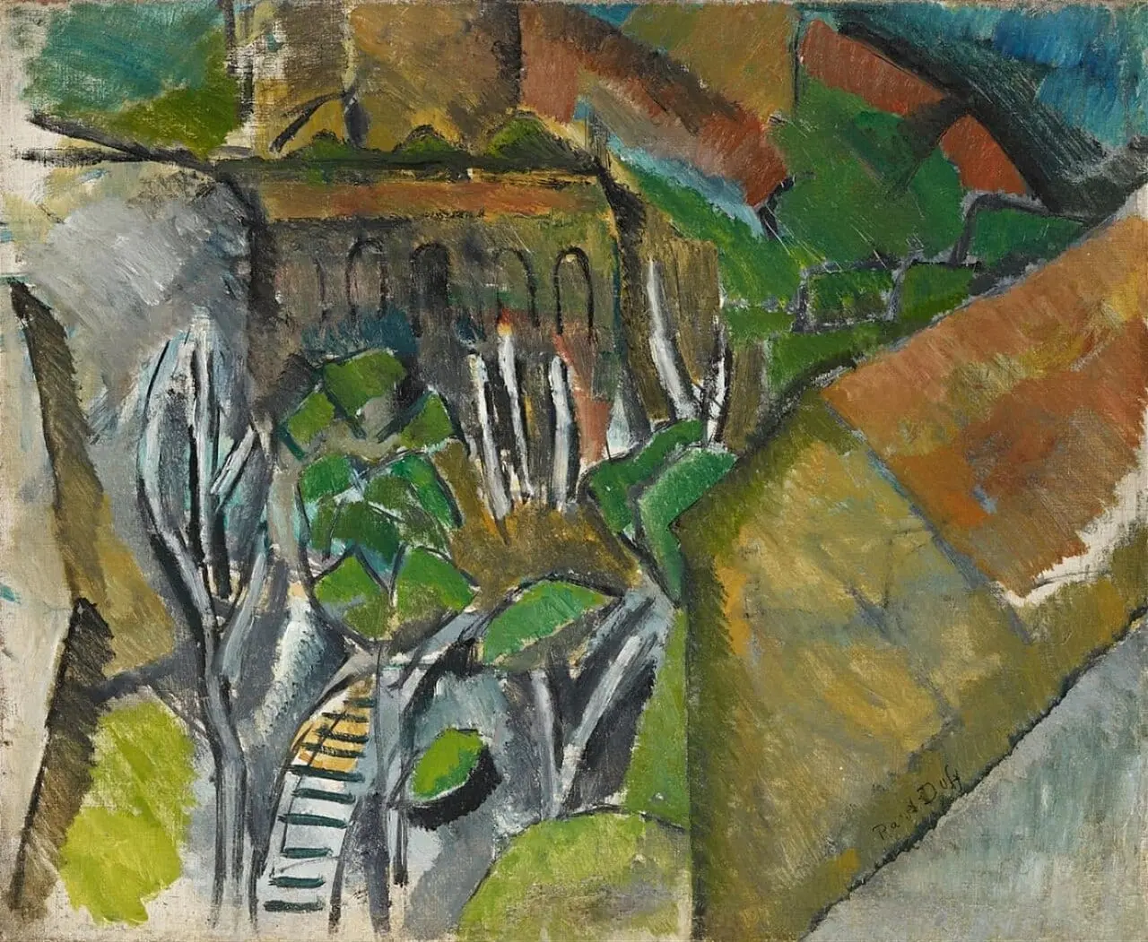 Le funiculaire à L'Estaque by Raoul Dufy, canvas print