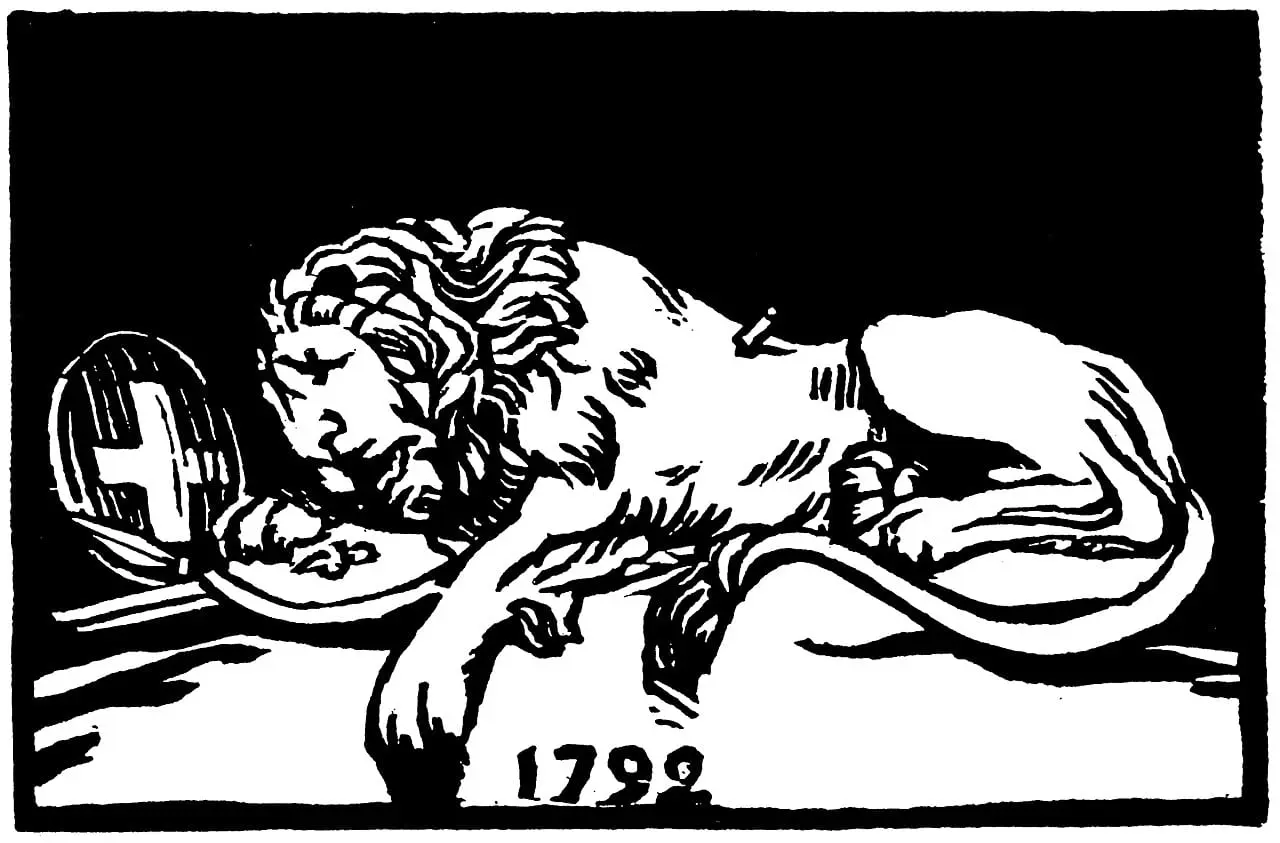 Le lion de lucerne by Félix Vallotton, canvas print