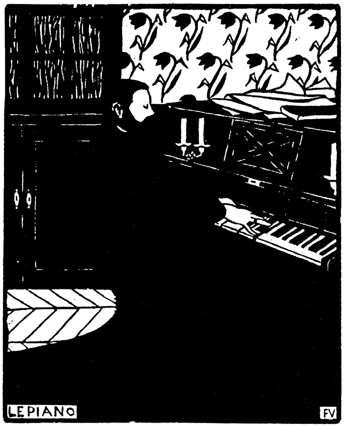Le piano by Félix Vallotton, canvas print