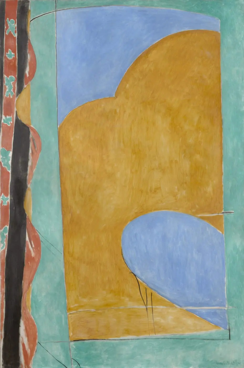 Le Rideau jaune by Henri Matisse, canvas print