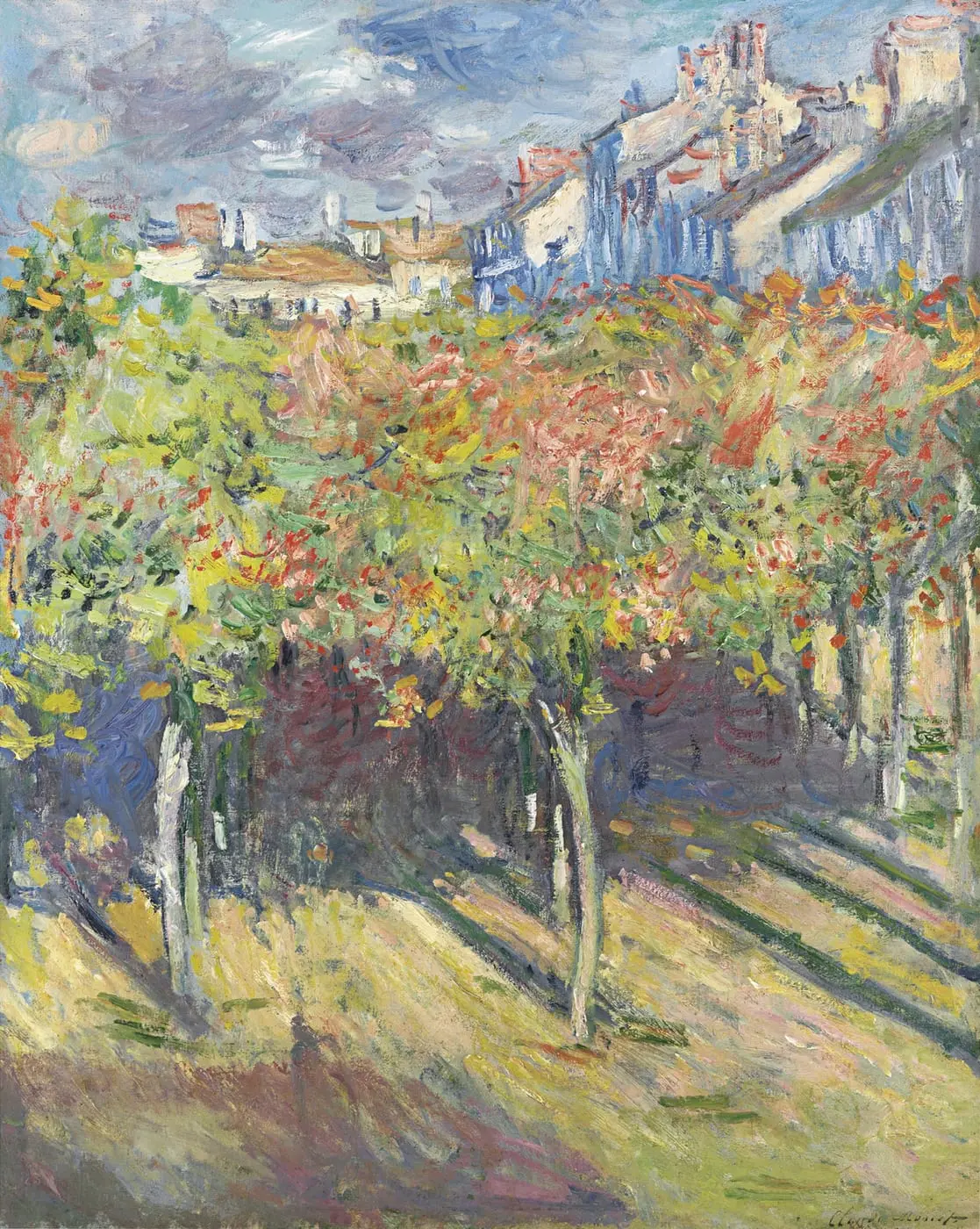 Les Tilleuls à Poissy by Claude Monet, canvas print