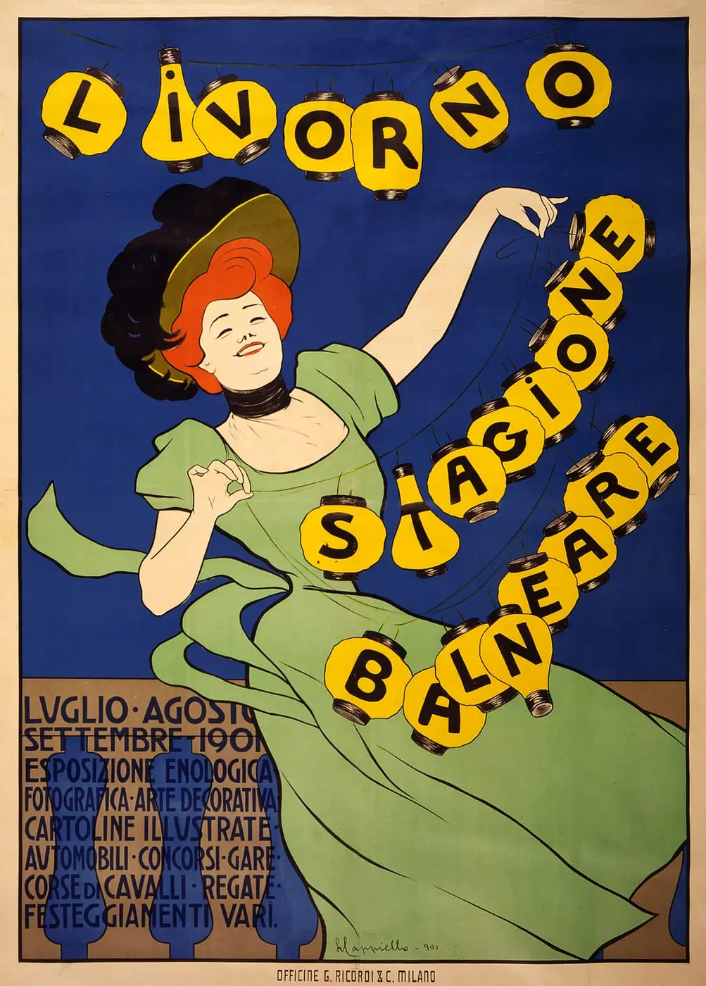 Livorno stagione balneare by Leonetto Cappiello, canvas print