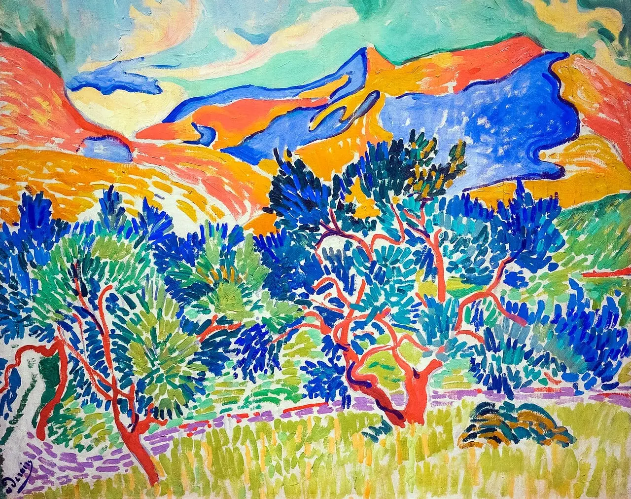 Montagnes à Collioure by André Derain, canvas print