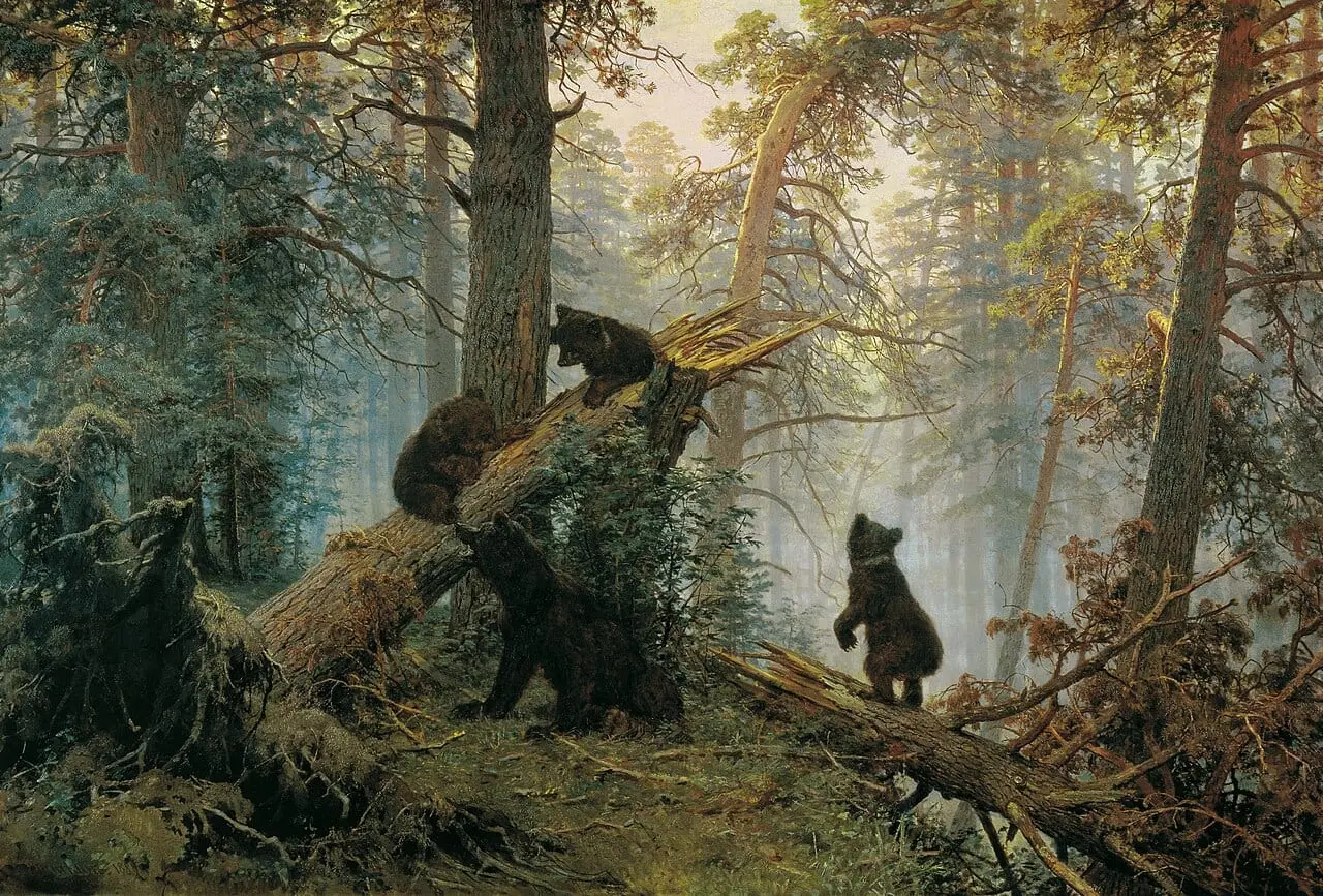 Morning in a Pine Forest by Ivan Shishkin, canvas print