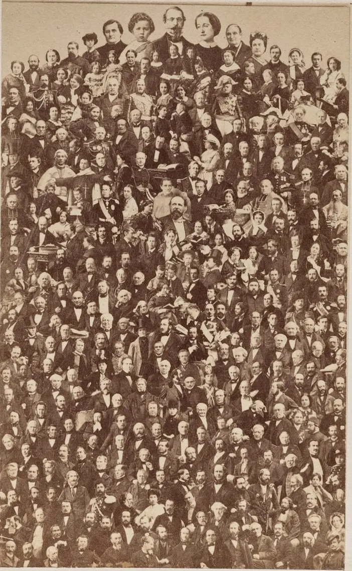 Mosaique: The Imperial Court of Napoleon III by André Adolphe-Eugène Disdéri, canvas print