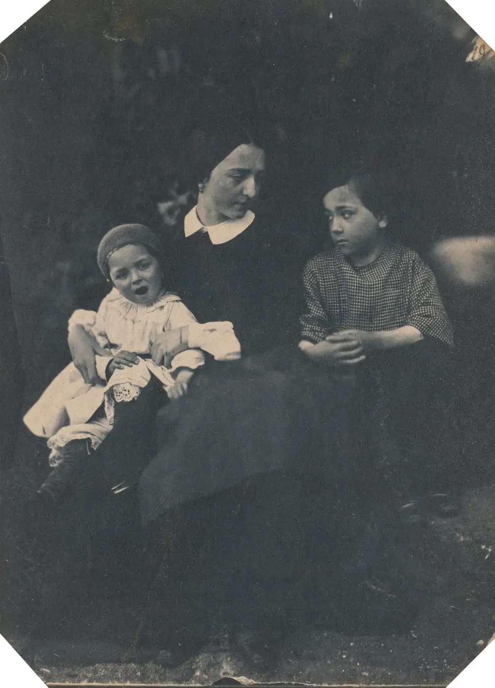 Mother with Two Children by Jean-Baptist Frénet, canvas print