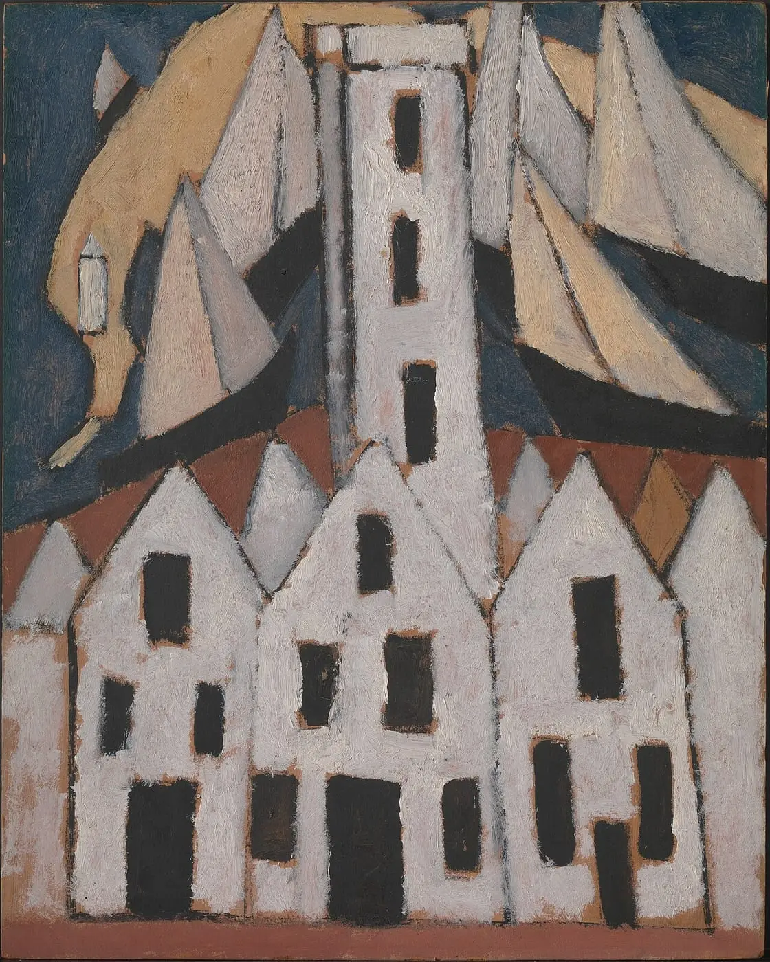 Movement No. 5, Provincetown Houses by Marsden Hartley, canvas print