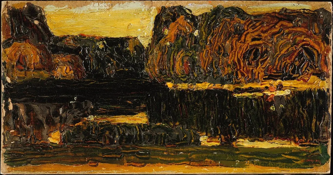 München, Englischer Garten (See mit Boot) by Wassily Kandinsky, canvas print