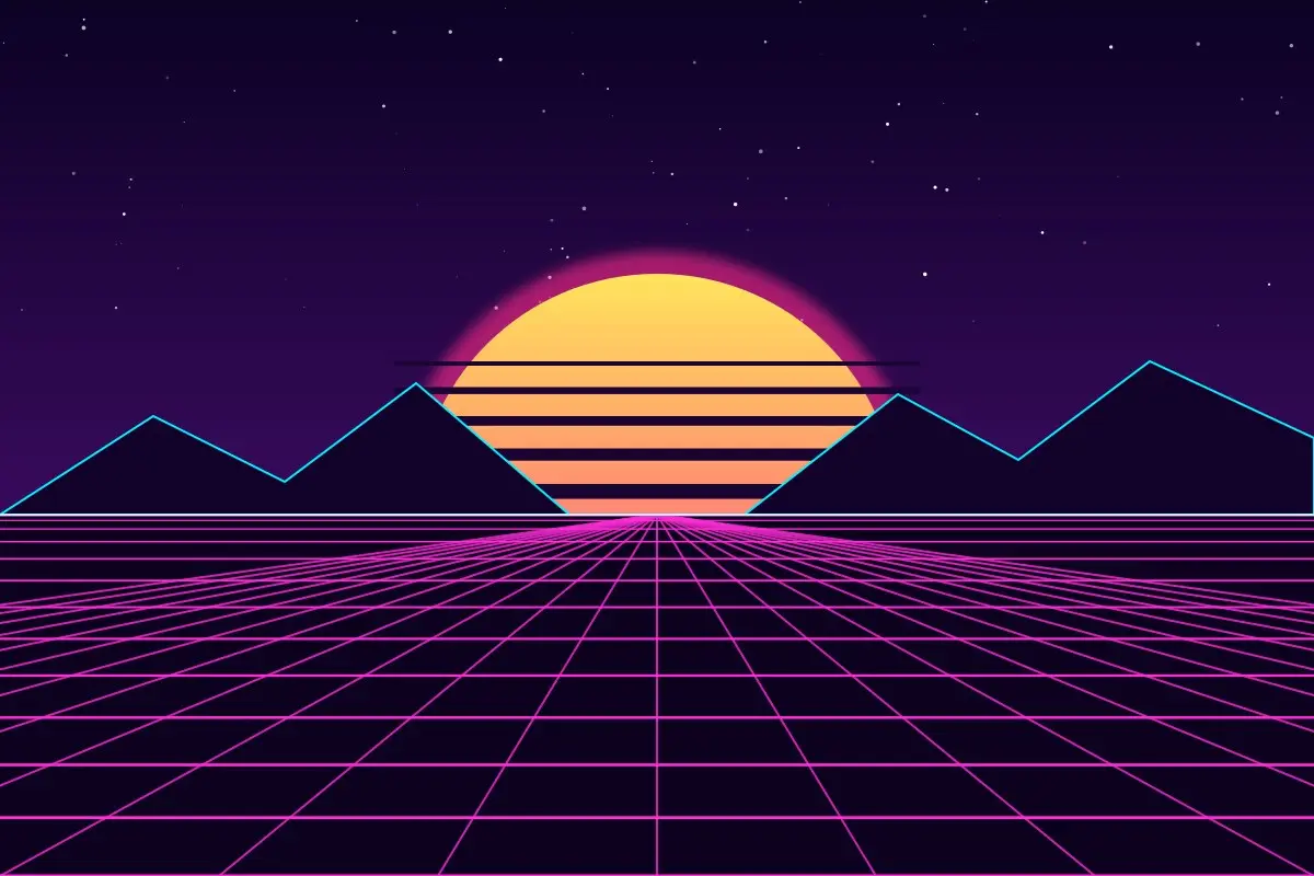 Neon Horizon by Amelia Studio, canvas print