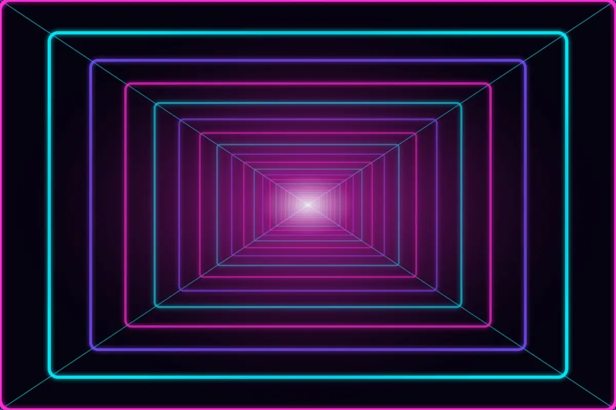 Neon Tunnel by Amelia Studio, canvas print