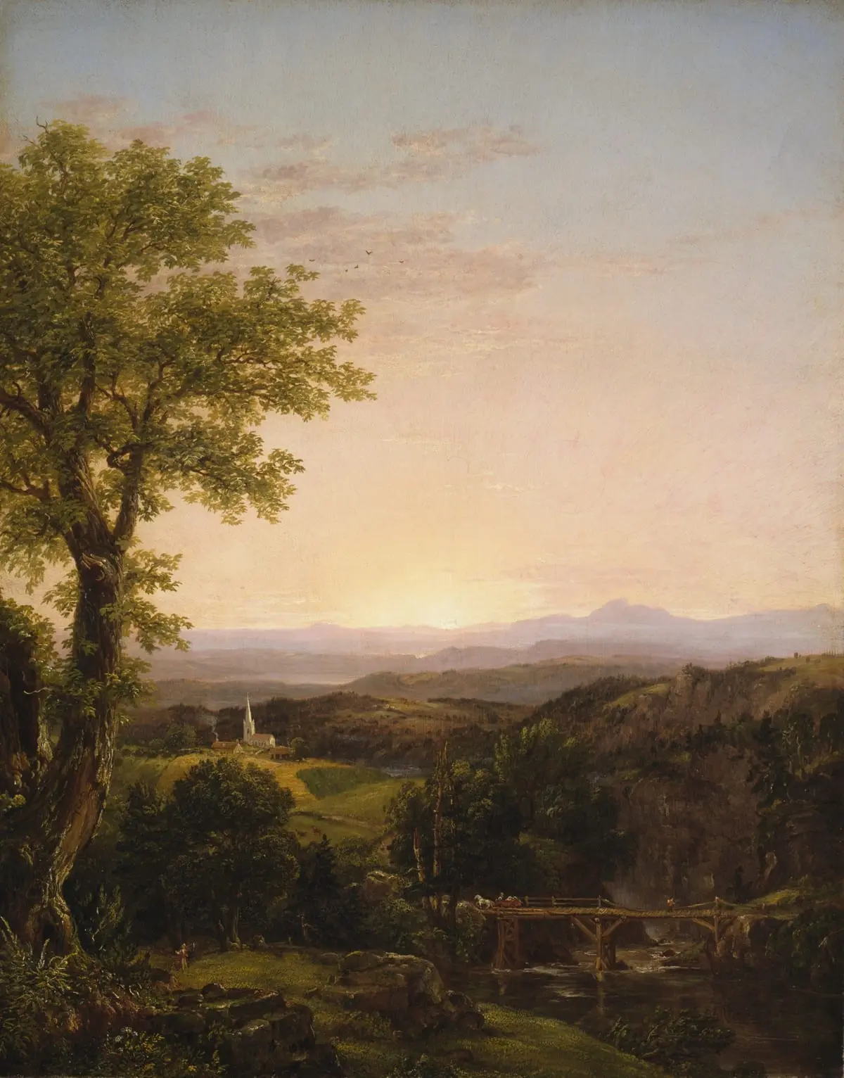 New England Scenery by Thomas Cole, canvas print