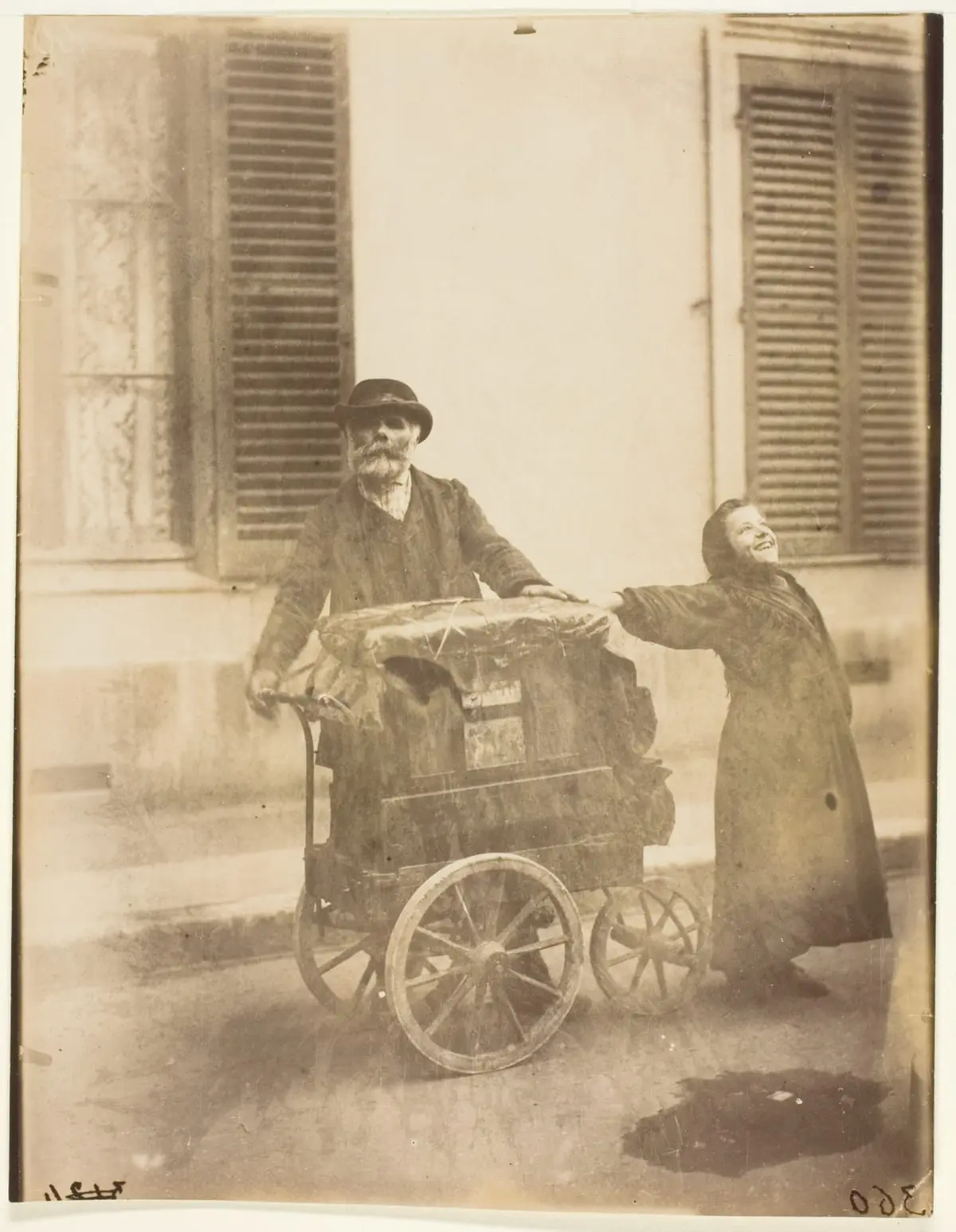 Organ Player by Eugène Atget, canvas print