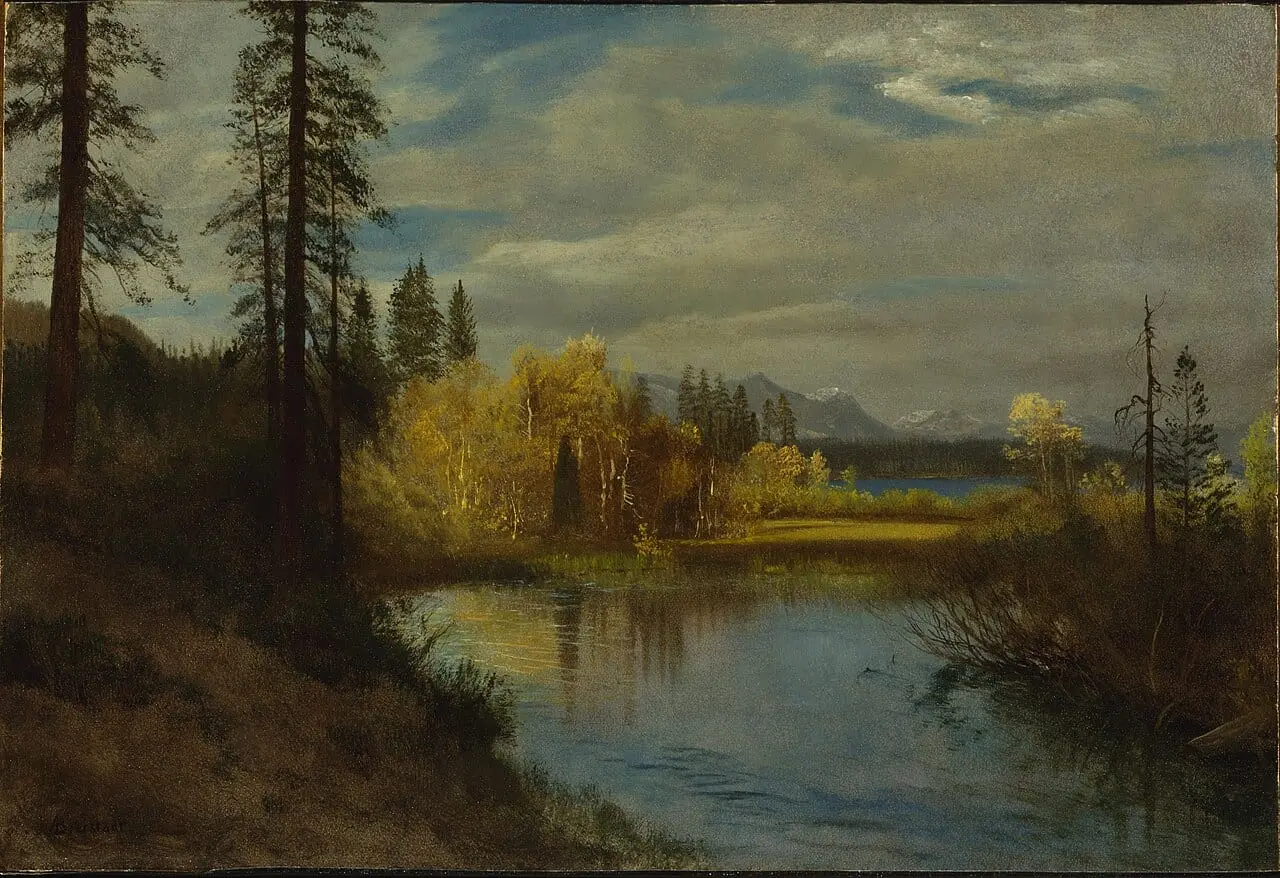 Outlet at Lake Tahoe by Albert Bierstadt, canvas print