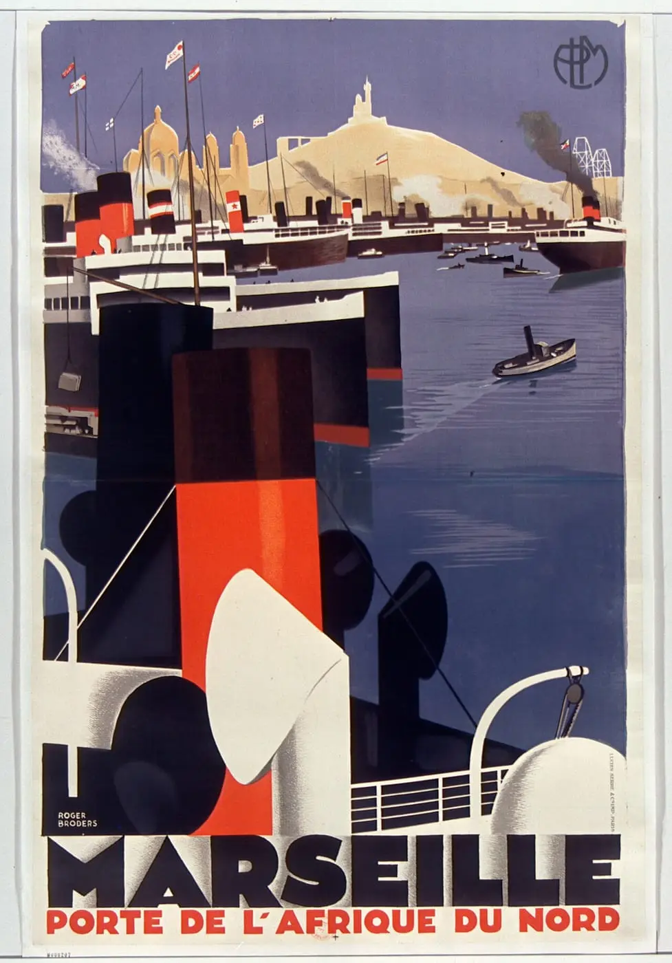 P. L. M. Marseille, porte de l'Afrique du Nord by Roger Broders, canvas print