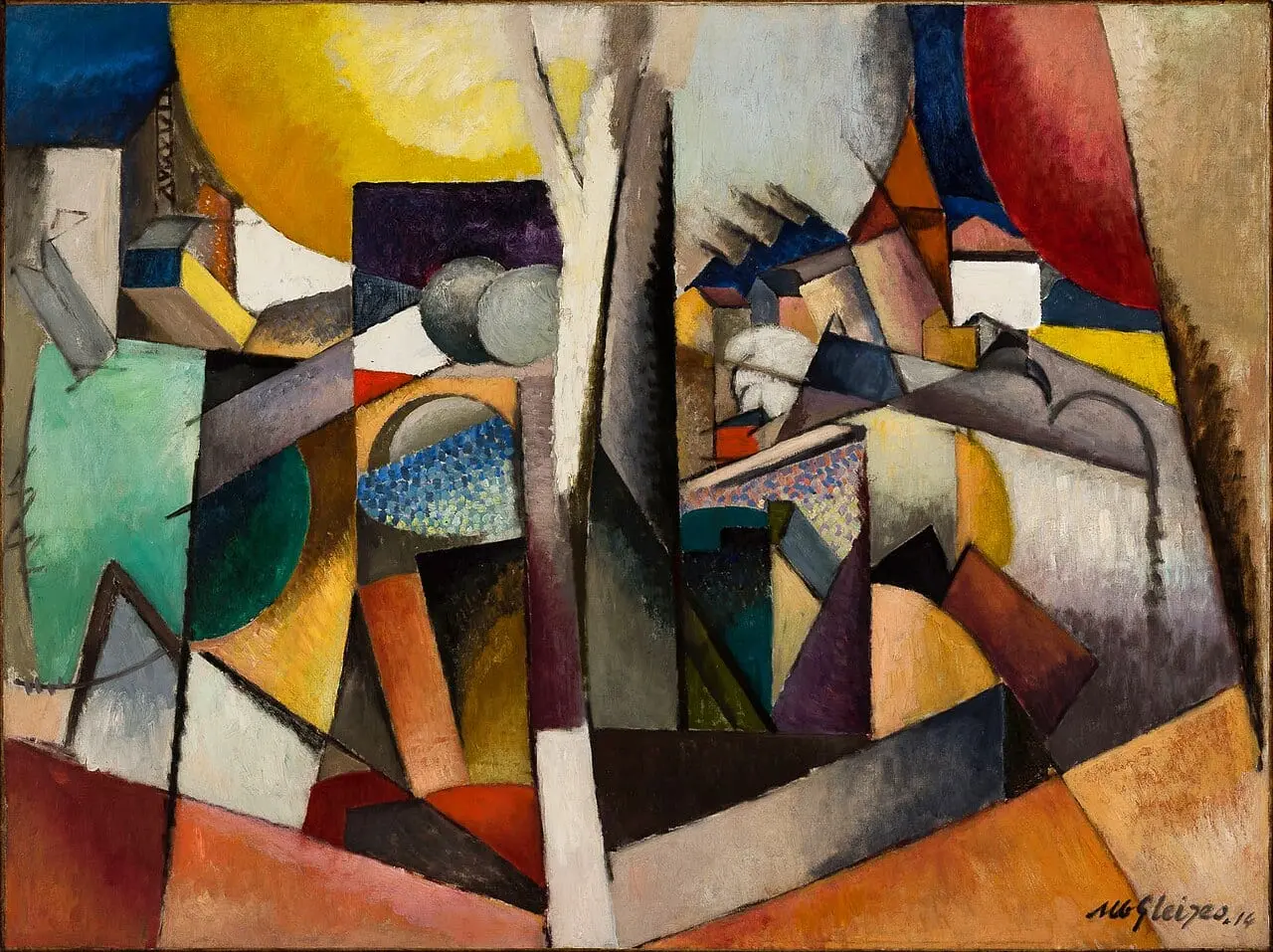 Paysage cubiste, Arbre et fleuve (Cubist Landscape, Tree and river… by Albert Gleizes, canvas print