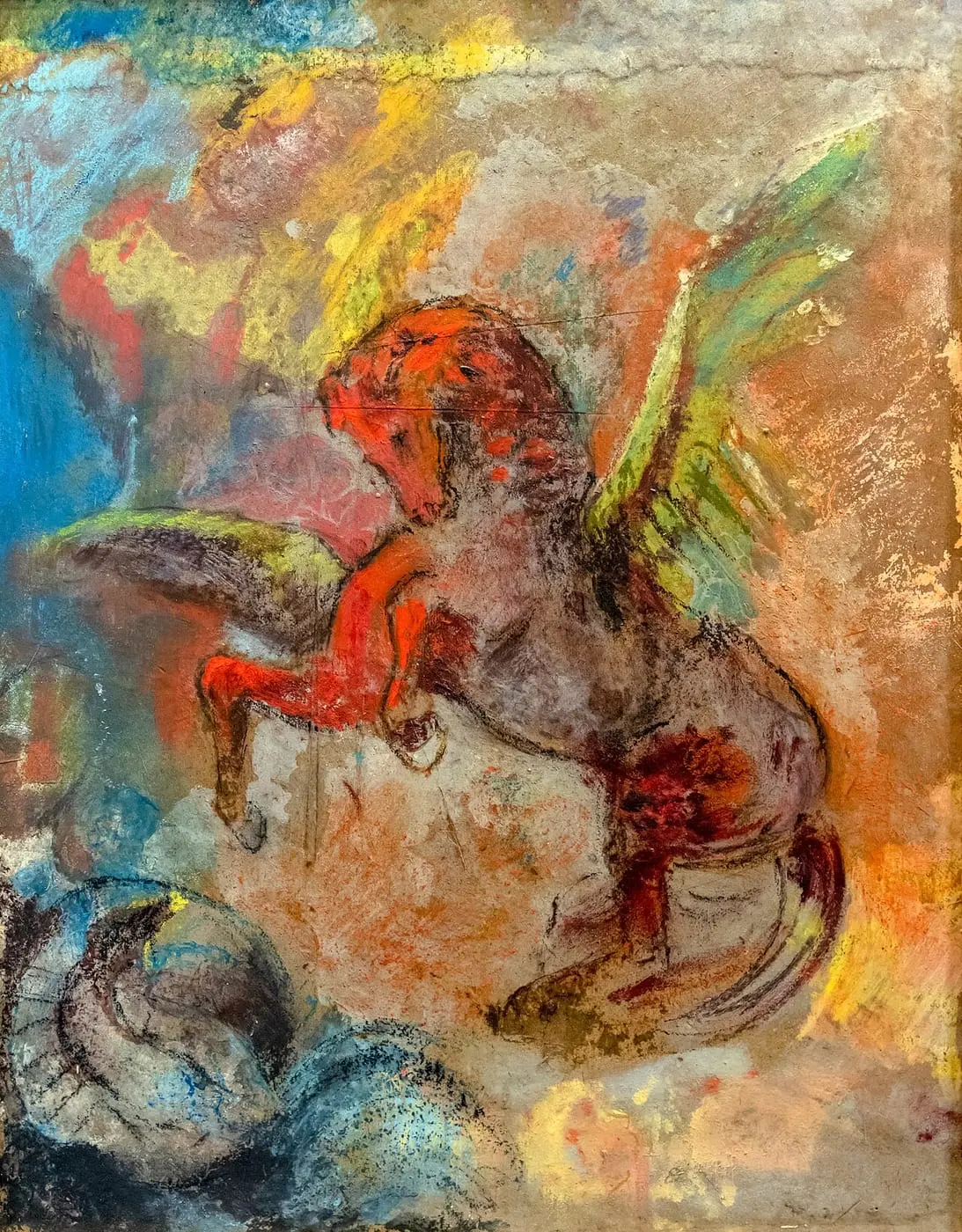 Pégase et l'Hydre by Odilon Redon, canvas print