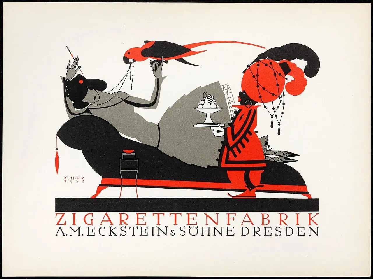 Plakat Zigarettenfabrik A. M. Eckstein & Söhne Dresden by Julius Klinger, canvas print