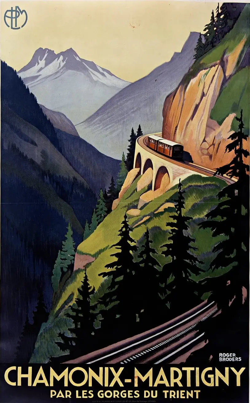 PLM, Chamonix-Martigny by Roger Broders, canvas print