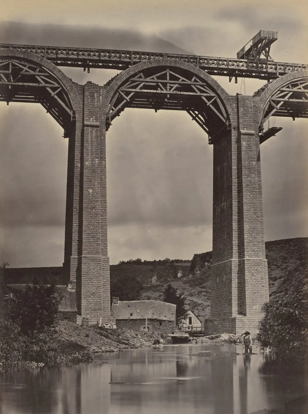 Pont-de-Buis, on the Doufine, France by Jules DuClos, canvas print