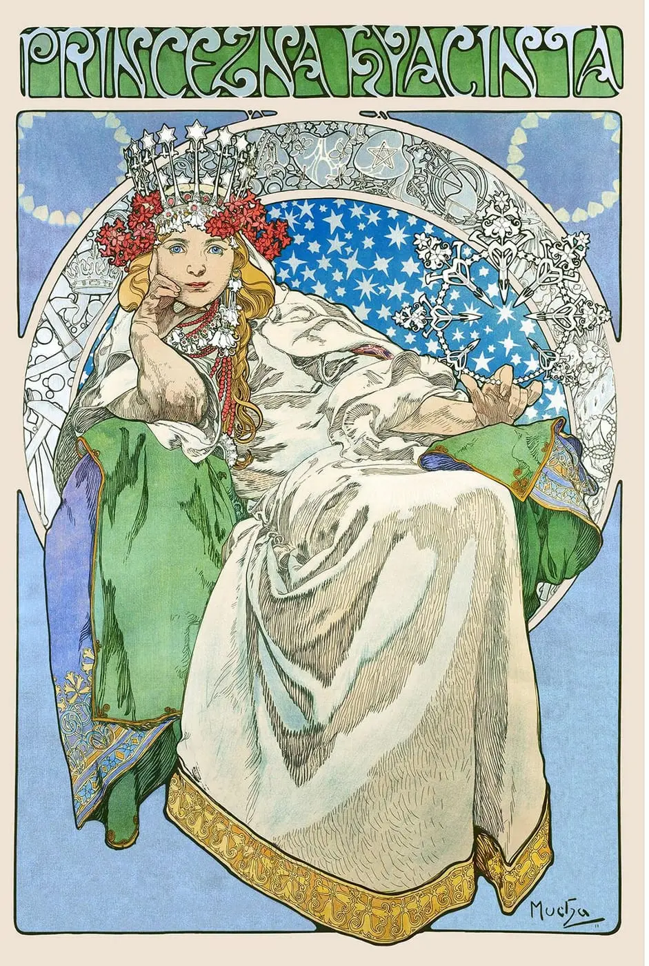 Princess Hyacinth by Alphonse Mucha, canvas print