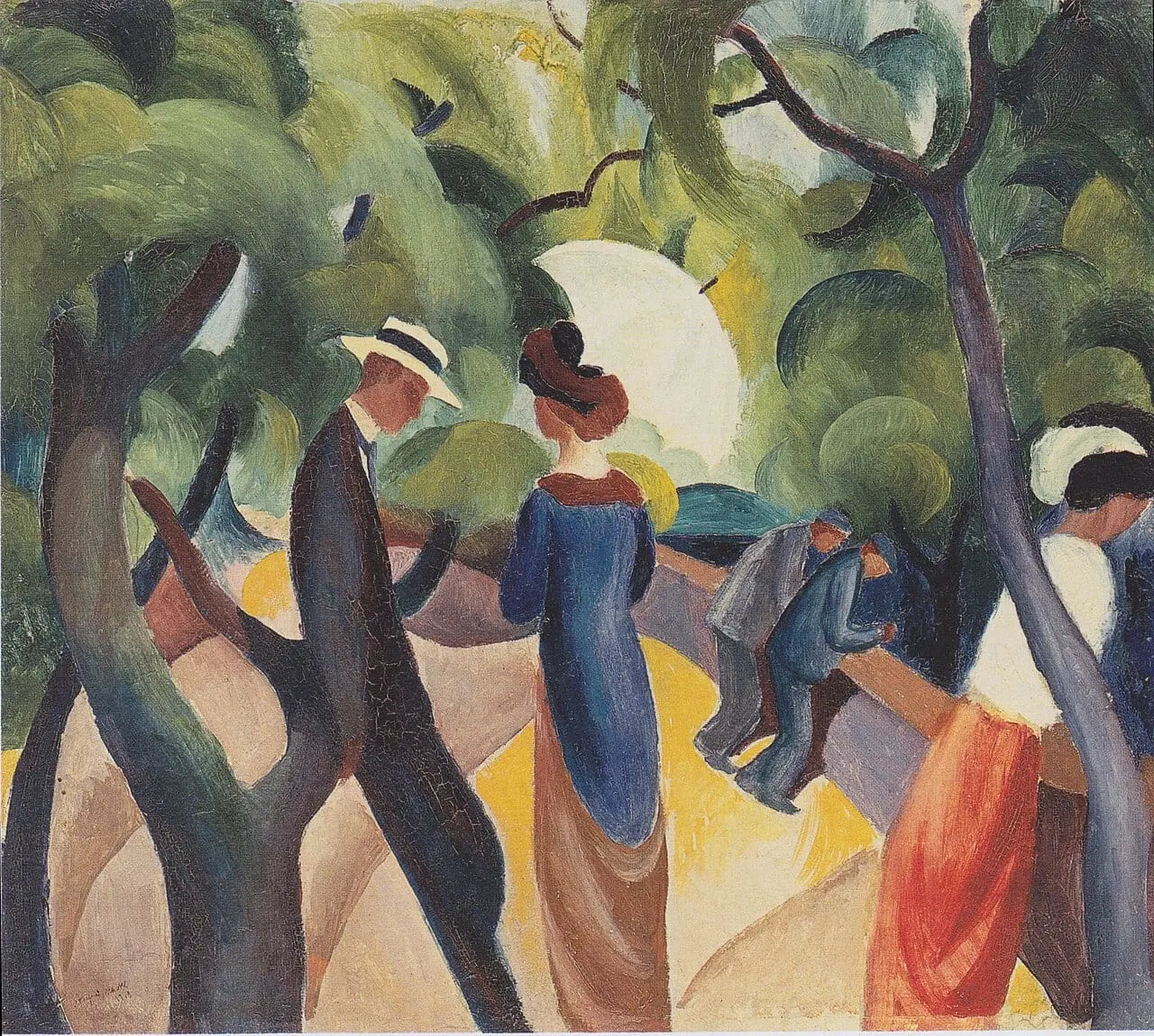 Promenade by August Macke, canvas print