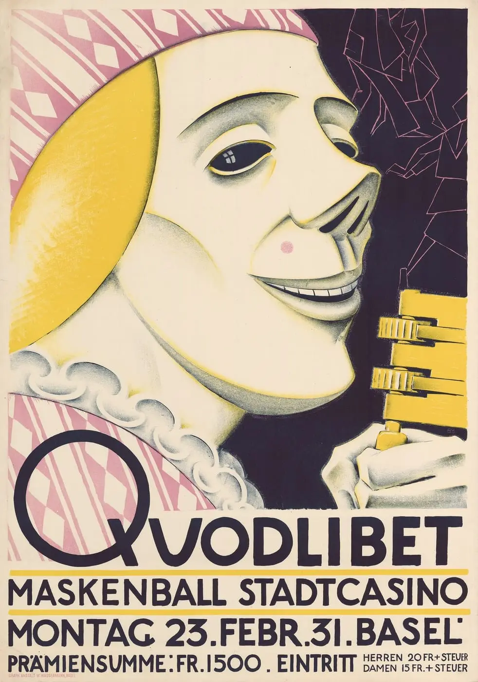 Quodlibet – Maskenball Stadtcasino by Burkhard Mangold, canvas print