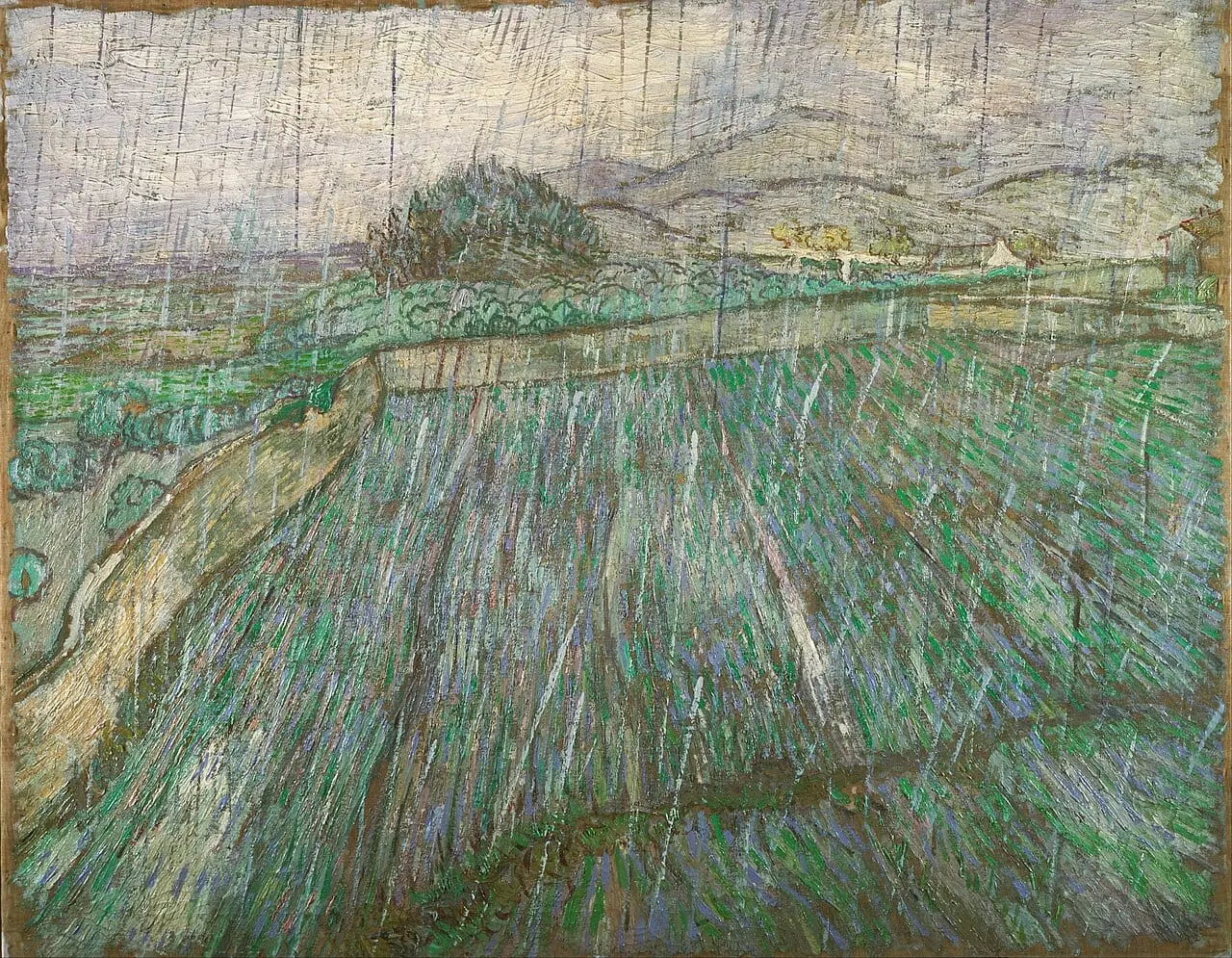 Rain by Vincent van Gogh, canvas print