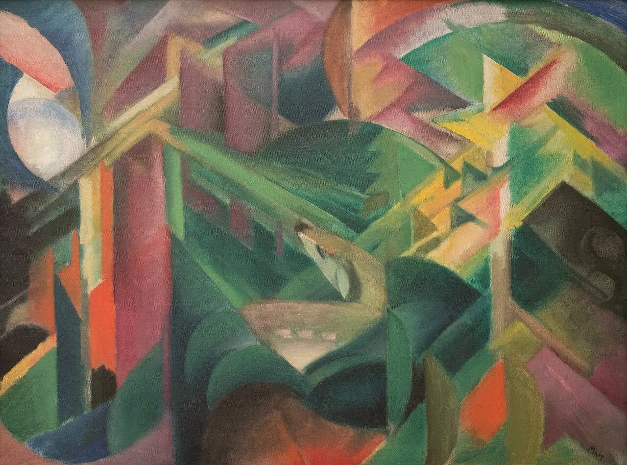 Reh im Klostergarten by Franz Marc, canvas print