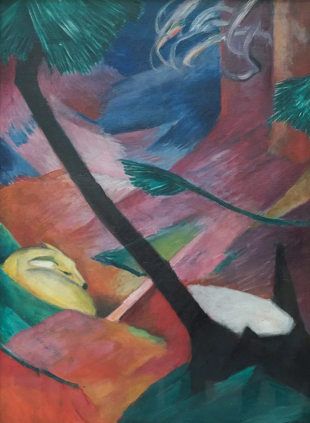 Reh im Walde II by Franz Marc, canvas print