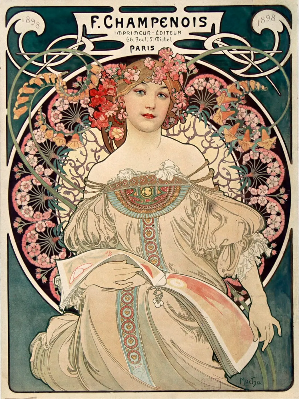 Rêveur by Alphonse Mucha, canvas print