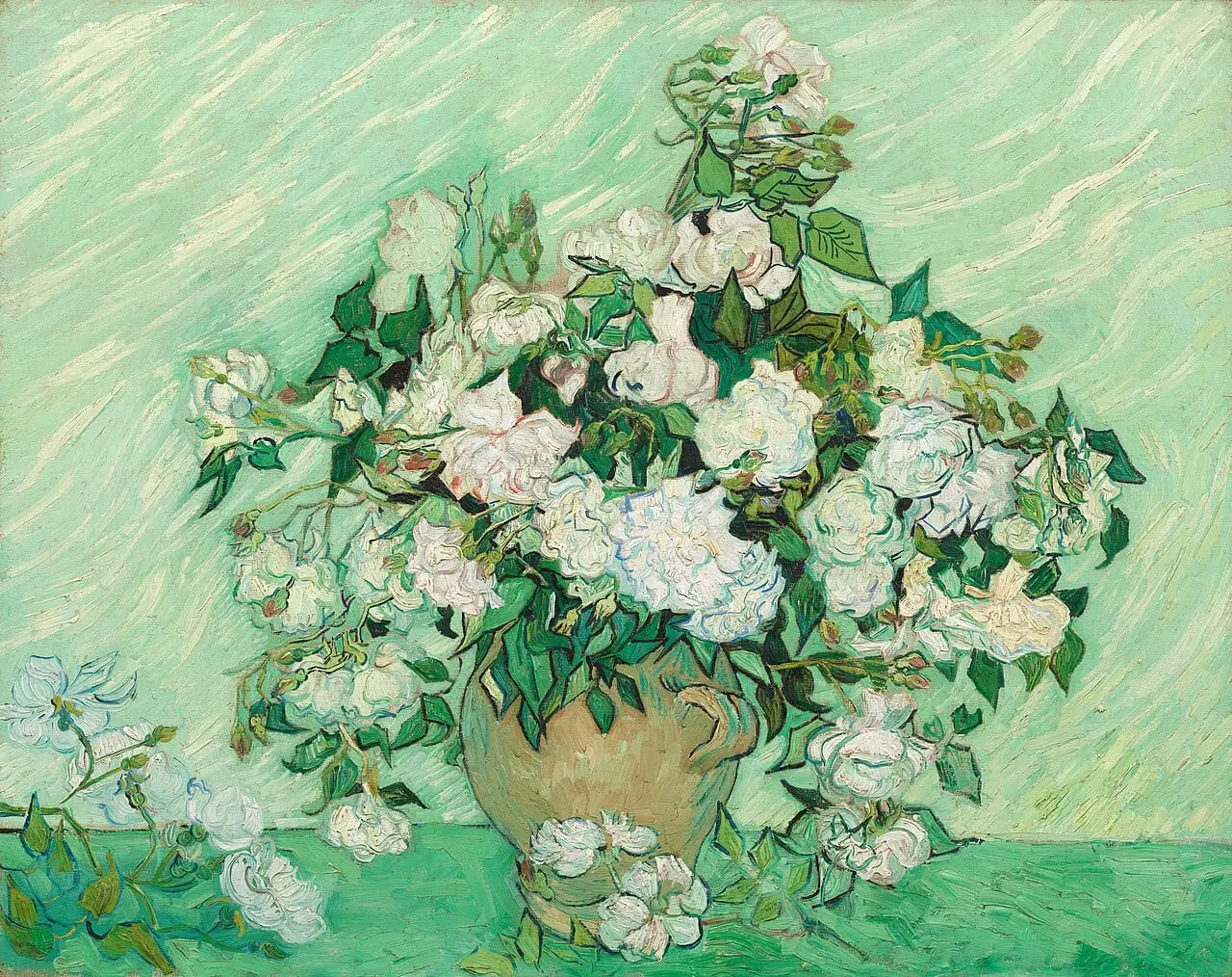 Roses by Vincent van Gogh, canvas print