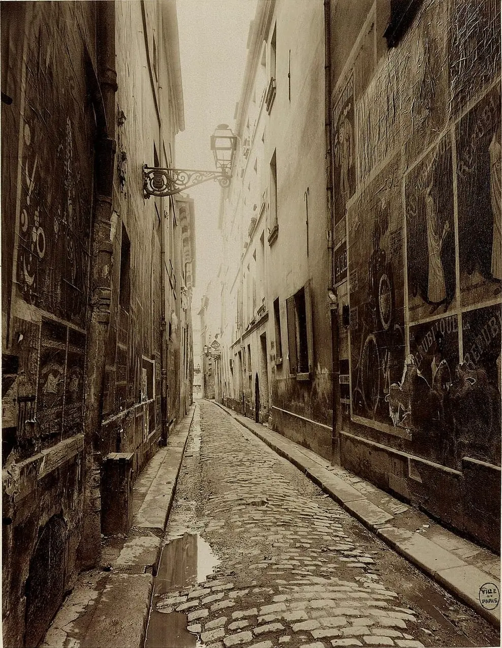 Rue du Prévôt, 4ème arrondissement, Paris. PH by Eugène Atget, canvas print