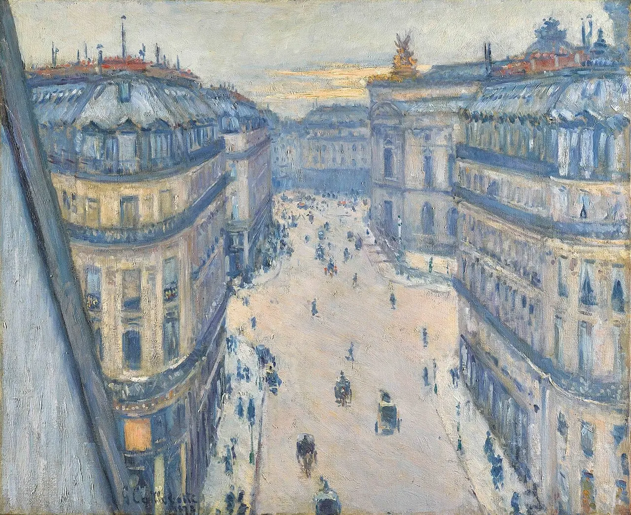 Rue Halévy, vue d'un sixième étage by Gustave Caillebotte, canvas print