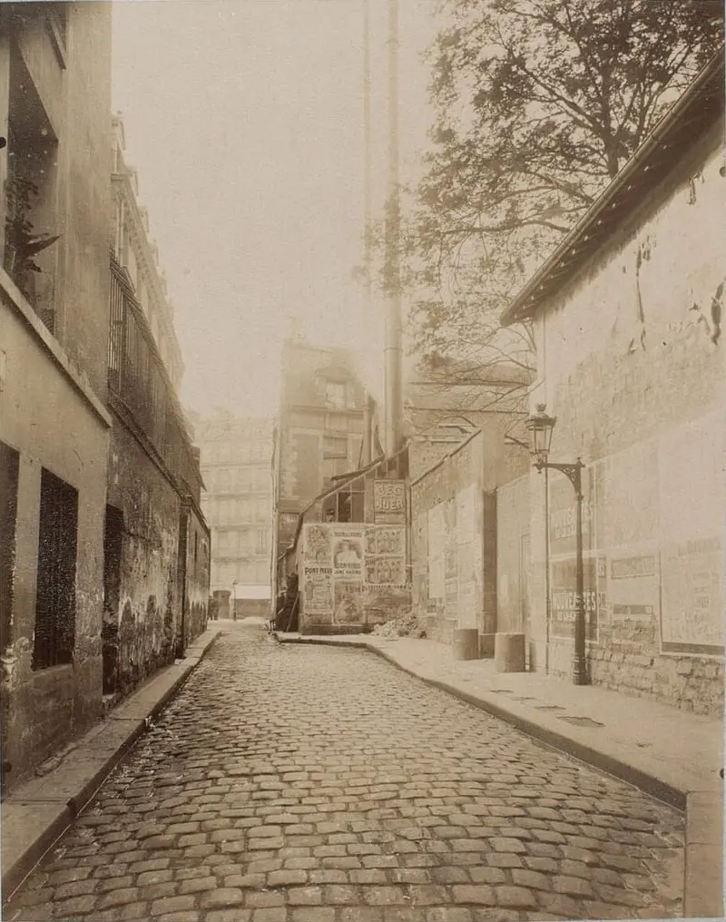 Rue Pape Carpentier, 6ème arrondissement, Paris, PH by Eugène Atget, canvas print