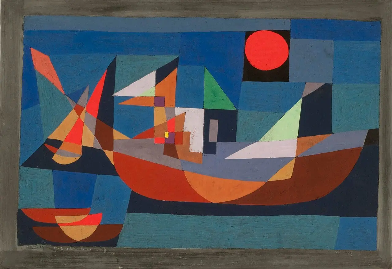 Ruehende Schiffe by Paul Klee, canvas print