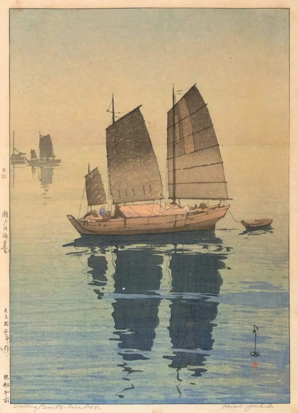 Sailing Boats, Forenoon by Hiroshi Yoshida, canvas print
