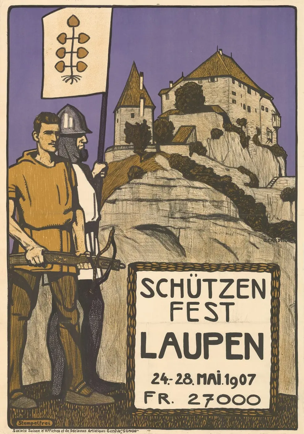 Schützenfest Laupen by Emil Cardinaux, canvas print