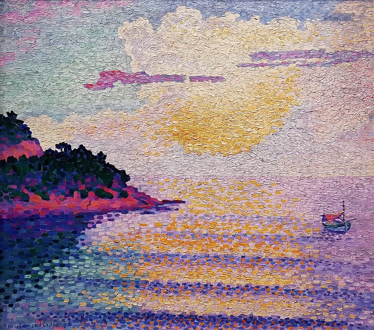 Sonnenuntergang über dem Meer by Henri-Edmond Cross, canvas print