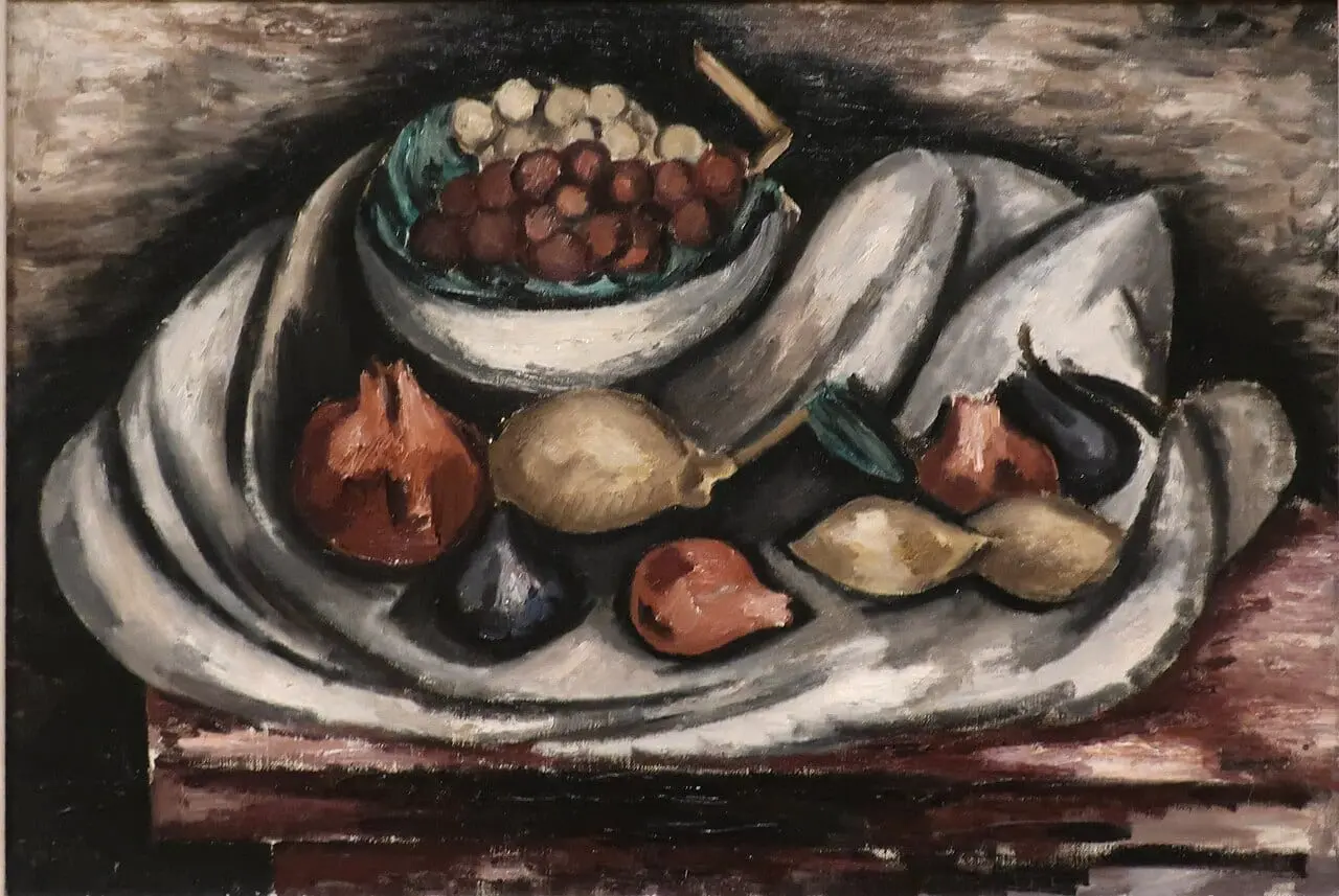 Still Life with Compote and Fruit by Marsden Hartley, canvas print