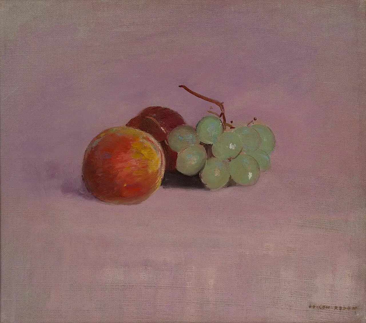 Still Life with Fruit by Odilon Redon, canvas print