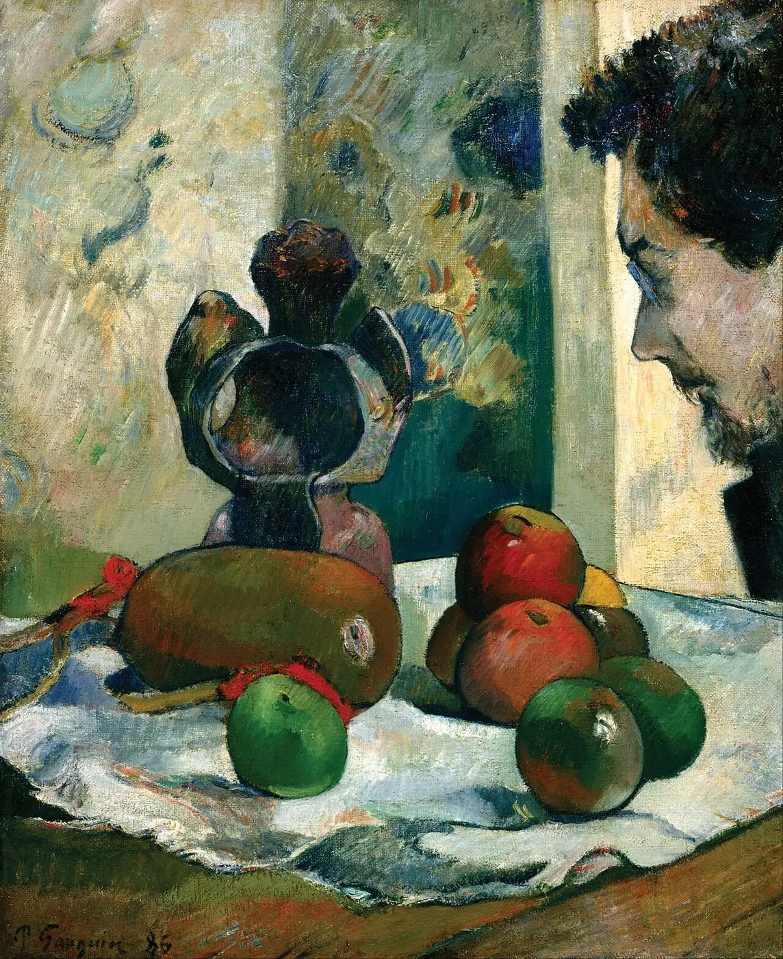 Still Life with Profile of Laval by Paul Gauguin, canvas print